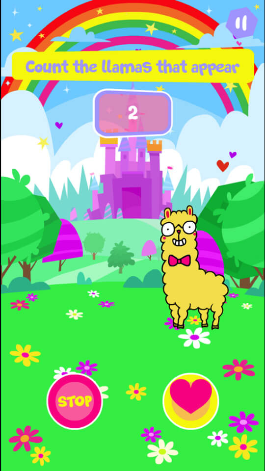 Zähle die Lamas